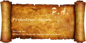 Probstner Ágnes névjegykártya