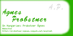 agnes probstner business card